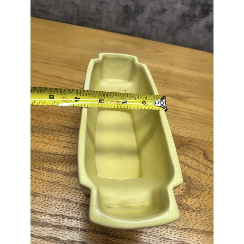 McCoy Pottery Planter Yellow Art Deco No. 341 Garden Club Matte MCM Vintage‎